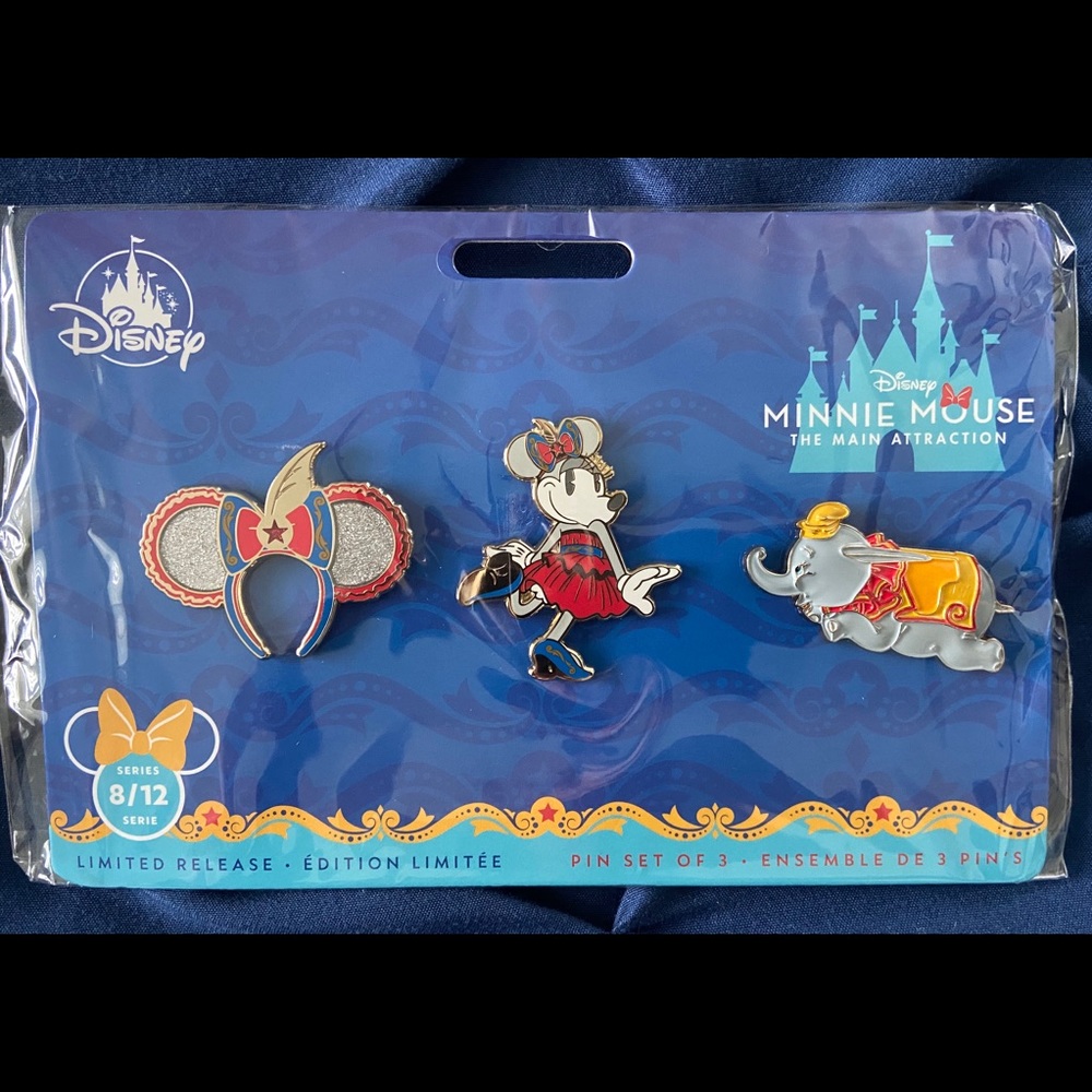Disney Minnie Mouse Main Attraction Dumbo Pin Set